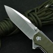 蟒蛇D2折刀-G10绿柄