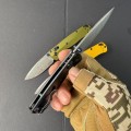 蝴蝶533SL-10铝柄大马士革折刀